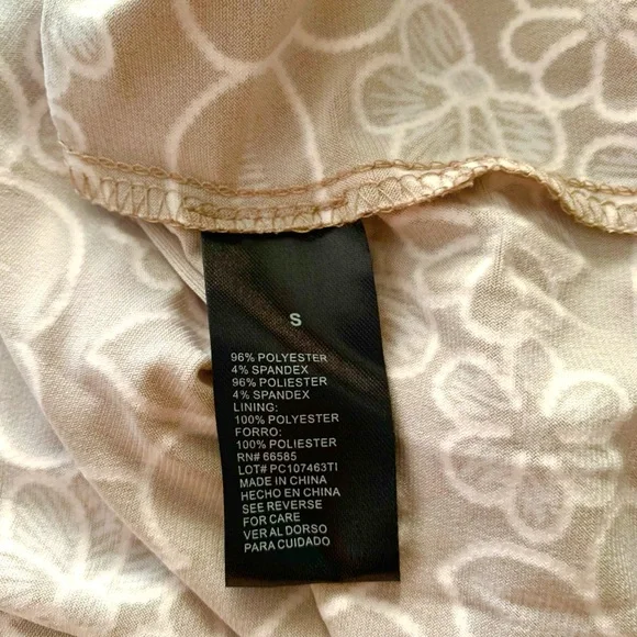 Fit and Flare Midi Dress in Cream and White Textured Floral Pattern - Picture 5 of 6